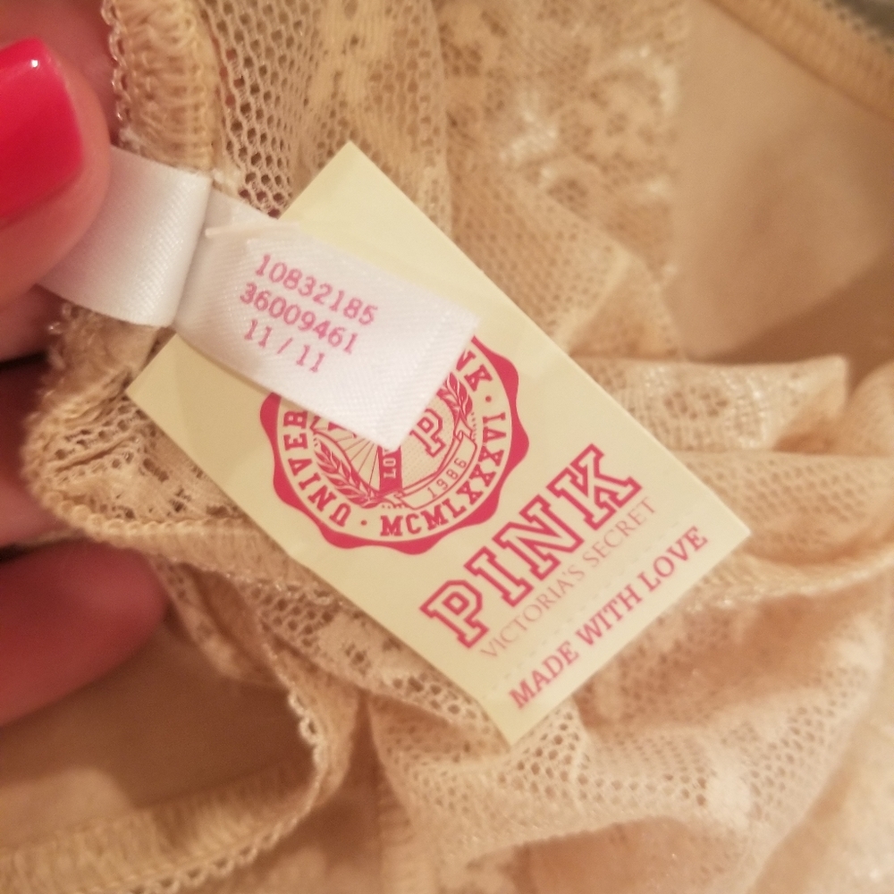 Victoria's Secret PINK Vintage Low Rise Hipster Lace Back Panty NWT Y2K - Picture 4 of 9